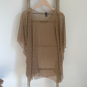 Crochet poncho coverup